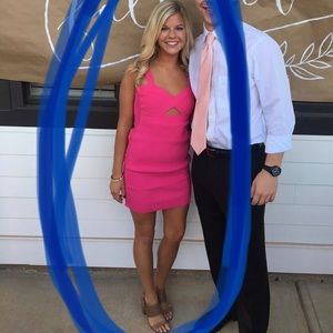 Hot Pink Bodycon Cocktail Dress